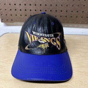 Minnesota Vikings Pro Elite Cap Hat Leather Men's Strapback